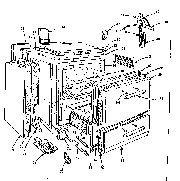 Kenmore 103710620 body section diagram