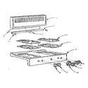 Kenmore 103711610 backguard and main top diagram