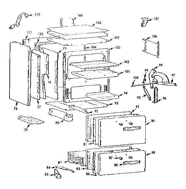Kenmore 103713630 body section diagram
