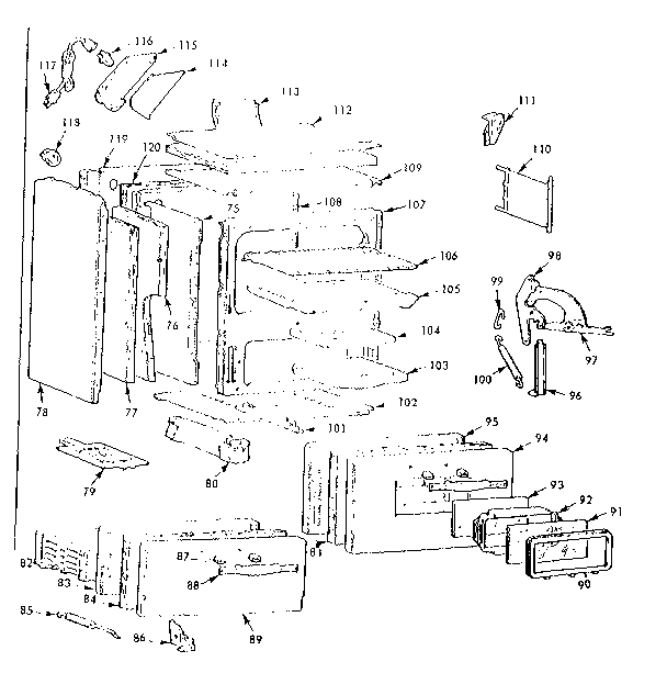 Kenmore 1037156304 body section diagram