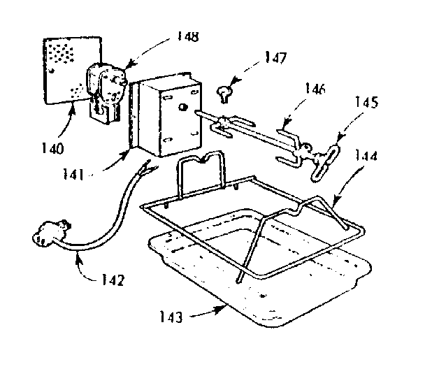Kenmore 1037156304 optional equipment (oven rotisserie) diagram