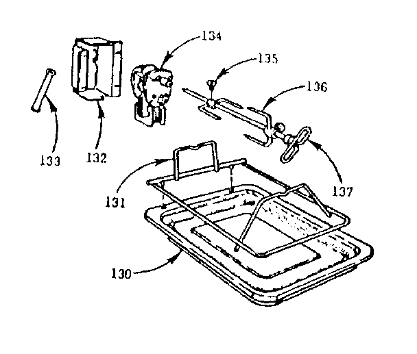 Kenmore 103716610 optional equipment-oven rotisserie diagram