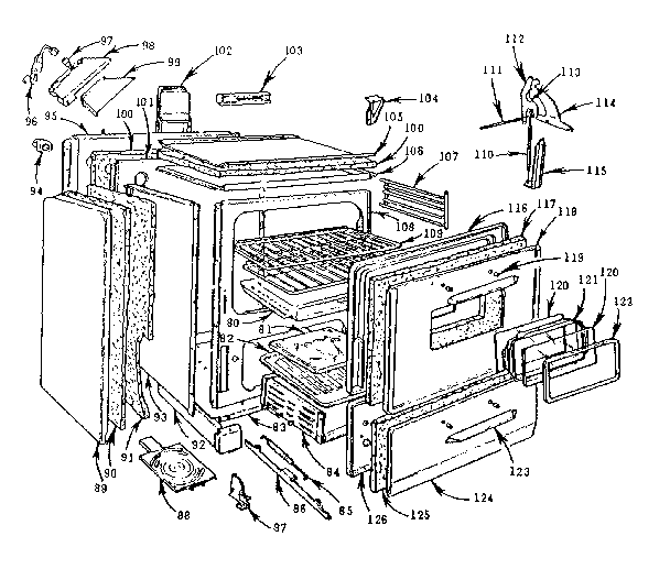 Kenmore 103716610 body section diagram