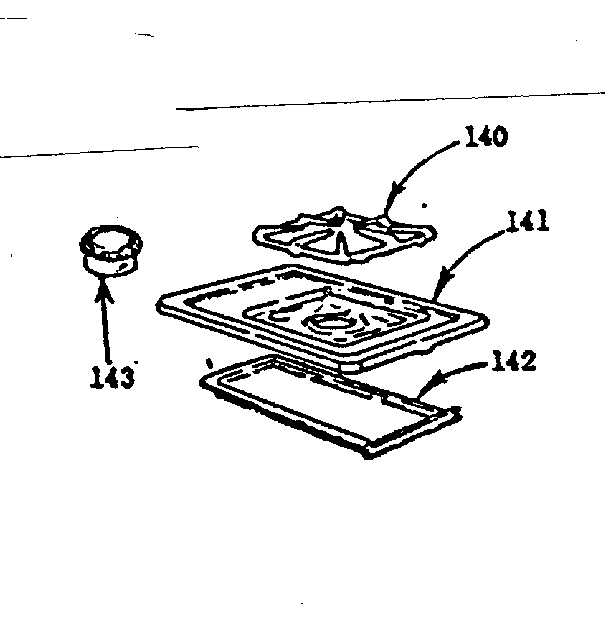 Kenmore 103720610 optional equipment - fifth burner diagram