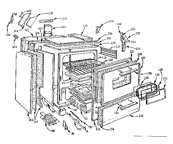 Kenmore 103720610 body section diagram