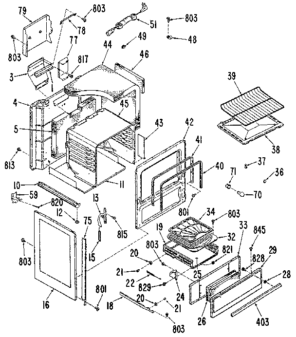 Kenmore 10225(1988) main body diagram