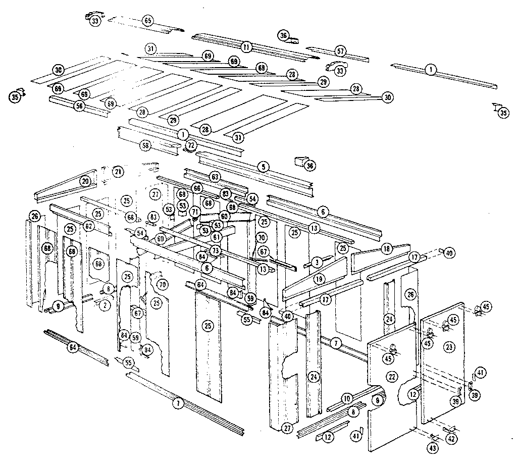 Sears 69660084 replacement parts diagram
