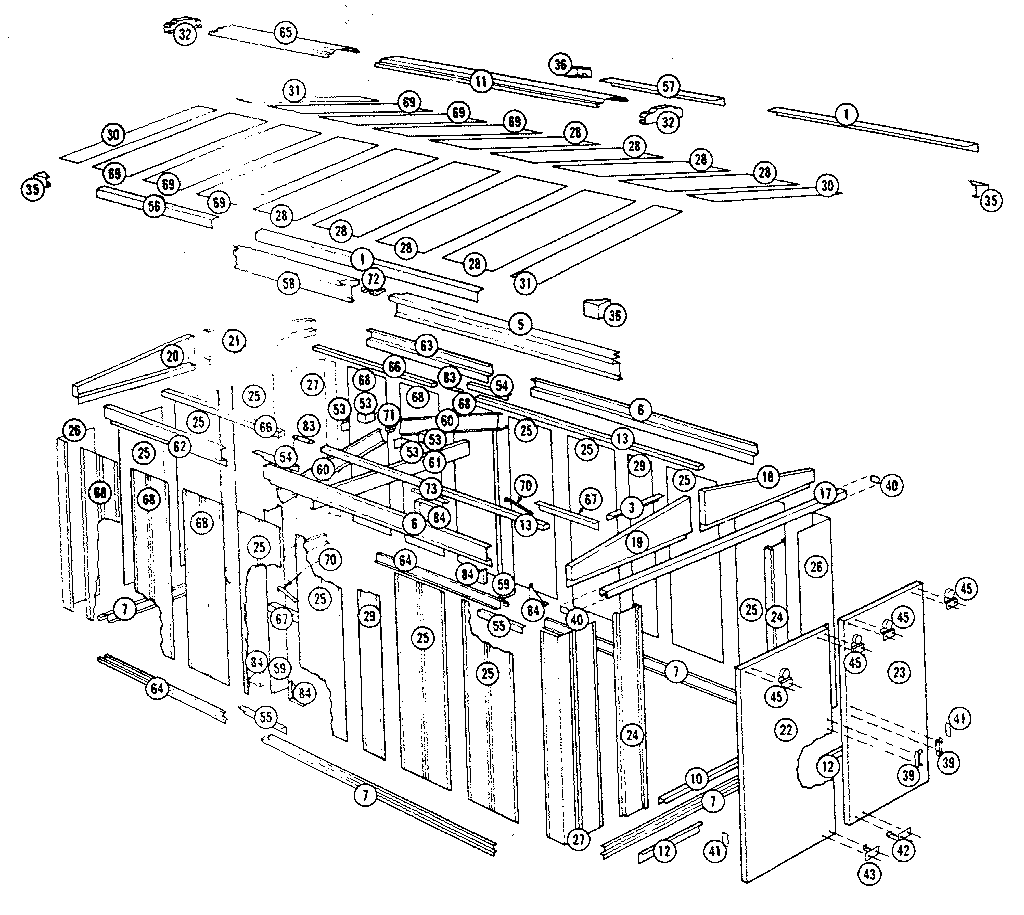 Sears 69660085 replacement parts diagram