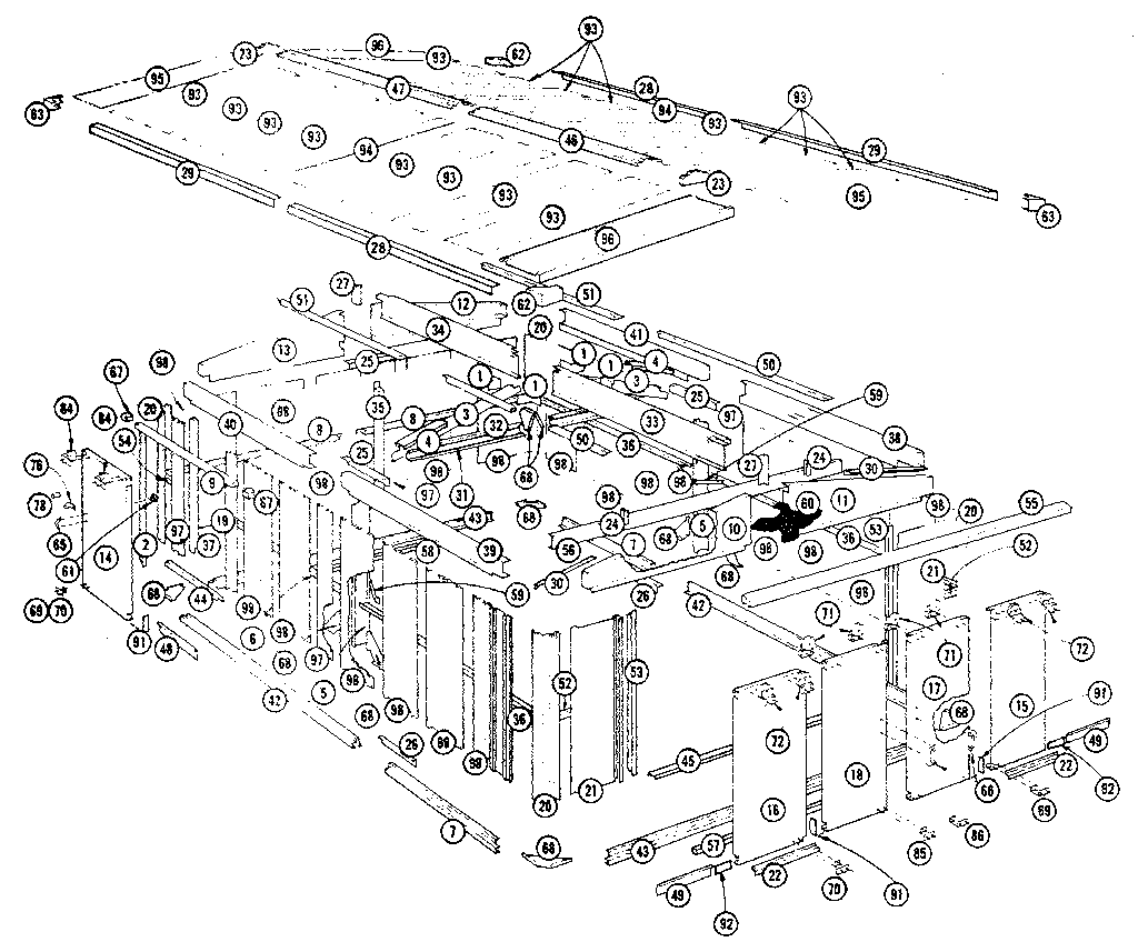 Sears 69660349 replacement parts diagram