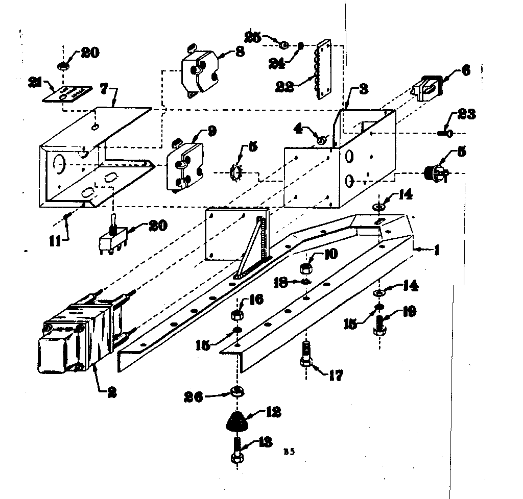Craftsman 5803181-6 mounting base diagram