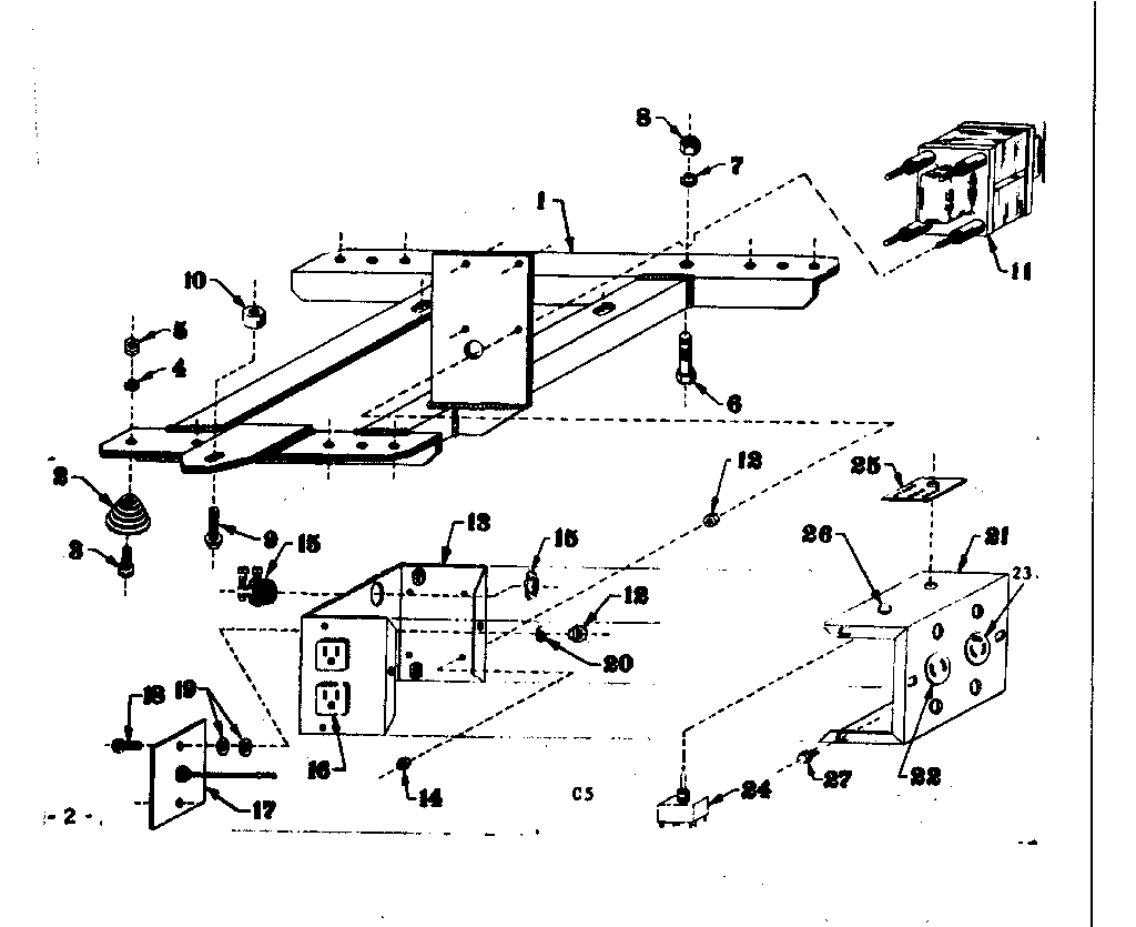 Craftsman 5803189-4 mounting base diagram