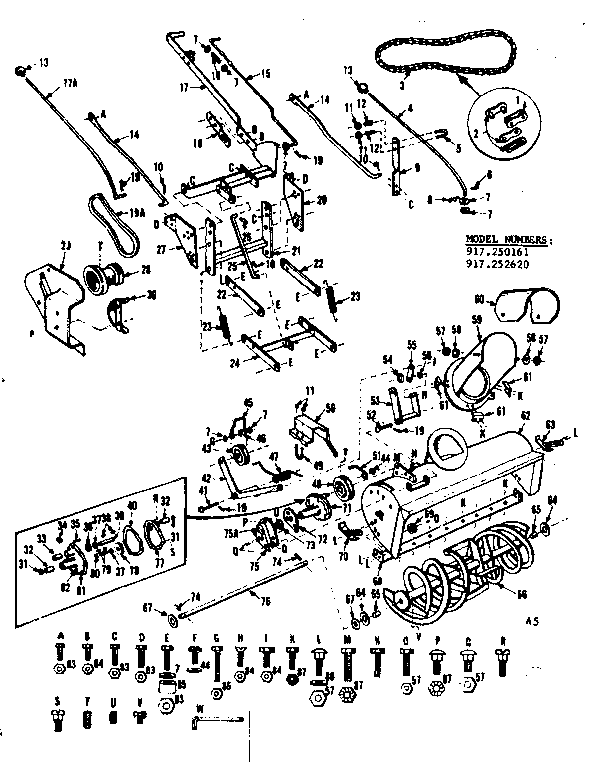 Craftsman 917250161 replacement parts diagram