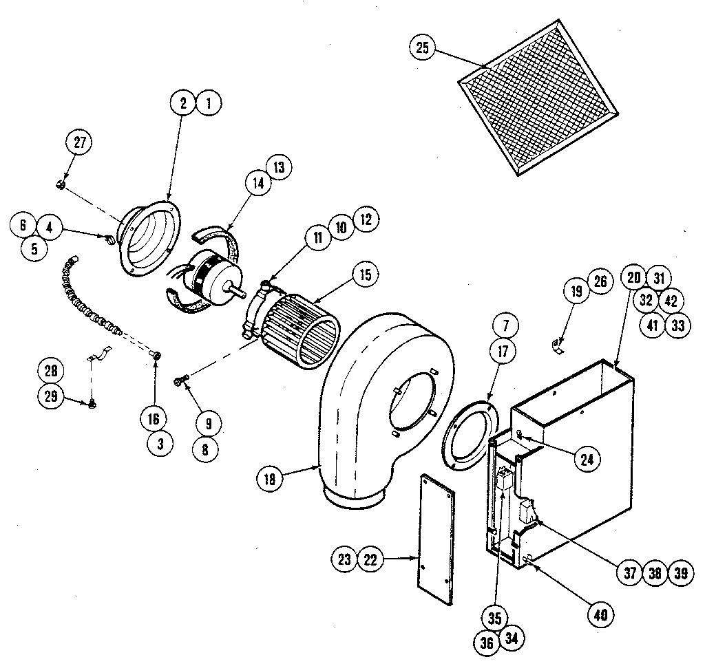 Kenmore 12302(1988) blower plenum diagram