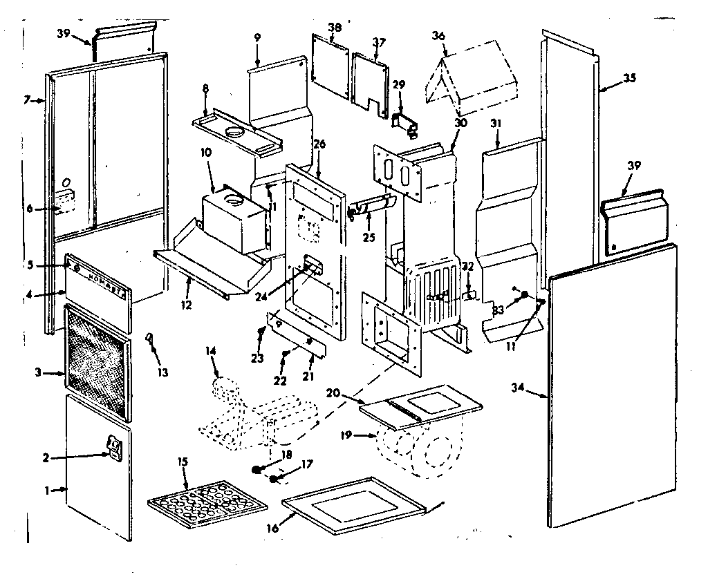 Kenmore 8676666 furnace assemblies diagram