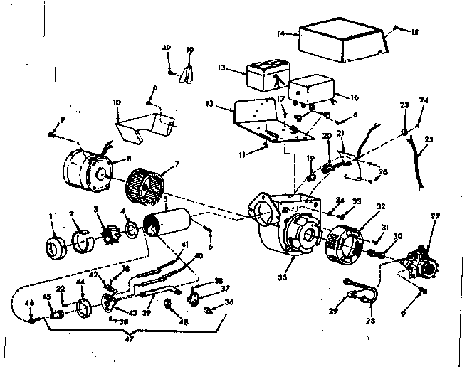 Kenmore 867713141 oil burner assembly diagram