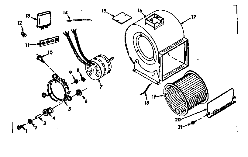 Kenmore 86774182 blower assembly diagram
