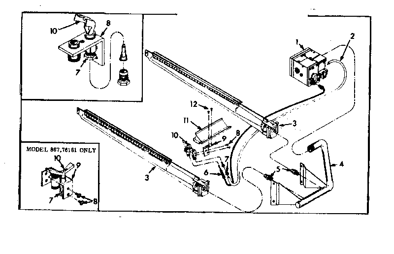 Kenmore 86776184 burner & manifold asm. diagram
