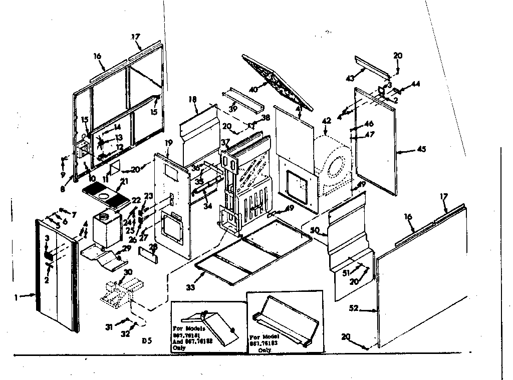 Kenmore 86776184 furnace assemblies diagram