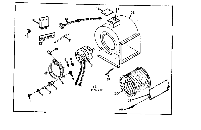 Kenmore 86776281 h-q blower assembly diagram
