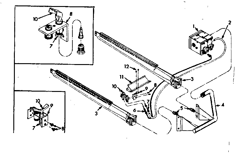 Kenmore 86776383 burner & manifold assembly diagram