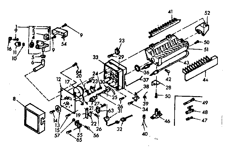 Kenmore 106628530 icemaker parts diagram