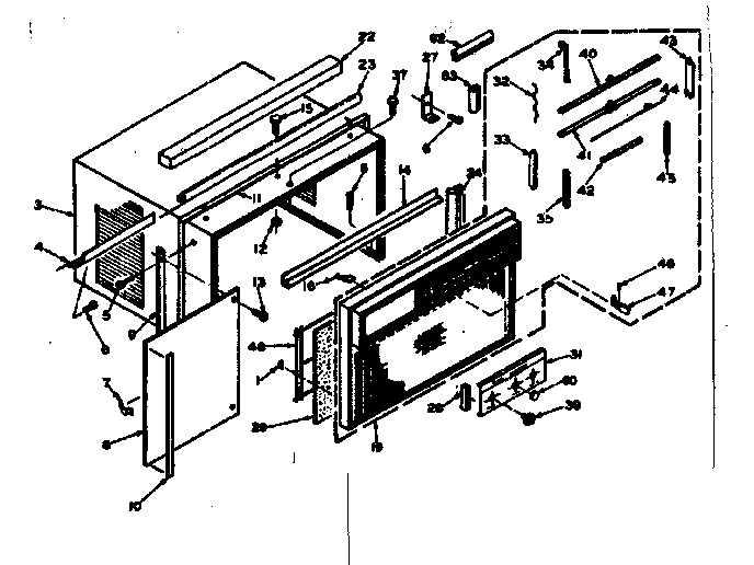 Kenmore 10667290 cabinet parts diagram