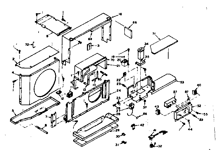 Kenmore 10667290 air flow parts diagram