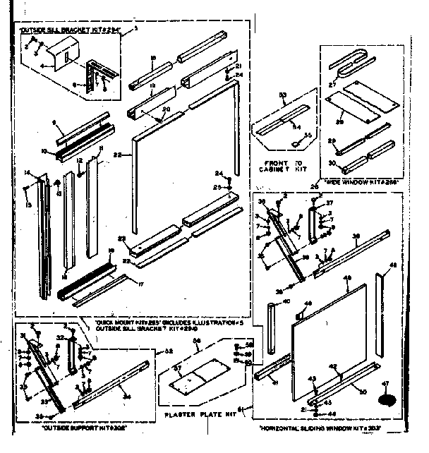 Kenmore 10667290 accessory kit parts diagram