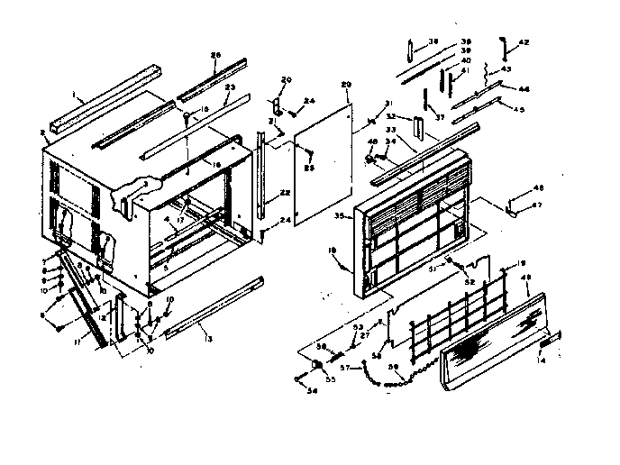 Kenmore 10667830 cabinet parts diagram
