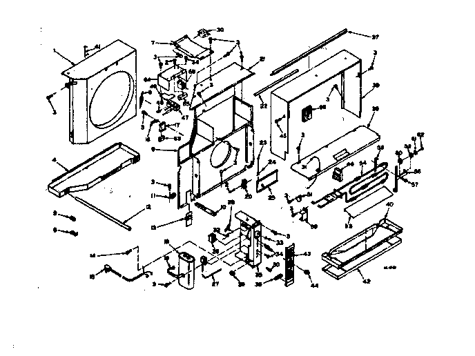 Kenmore 10667830 air flow parts diagram