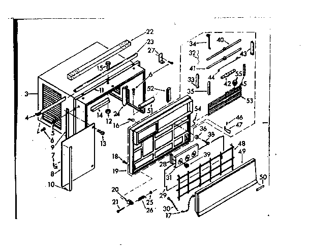 Kenmore 10668210 cabinet parts diagram