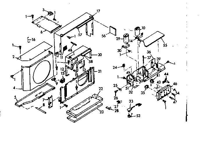 Kenmore 10668210 air flow parts diagram