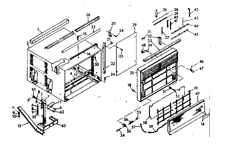 Kenmore 10668920 cabinet parts diagram