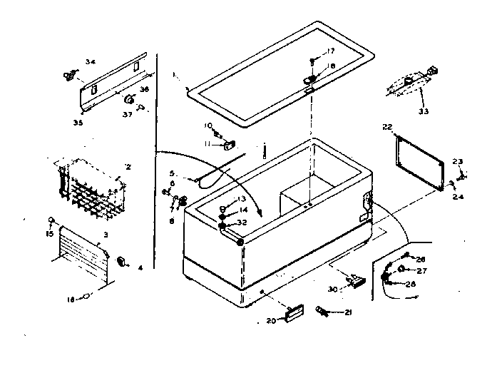 Kenmore 198617550 cabinet parts diagram