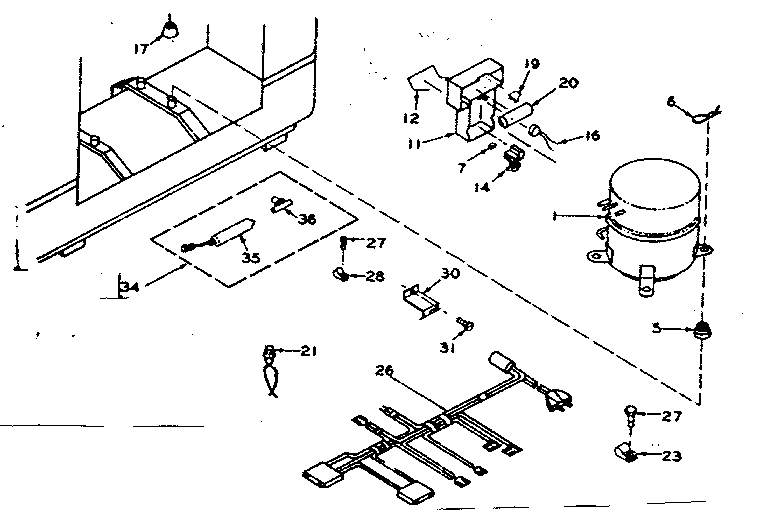 Kenmore 198617690 freezer unit parts diagram