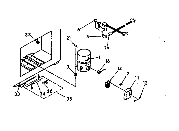 Kenmore 618130 freezer unit parts diagram