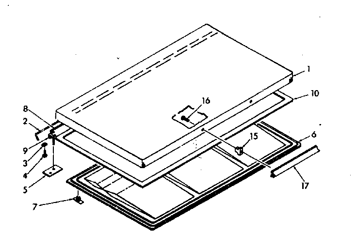 Kenmore 198618200 freezer door parts diagram
