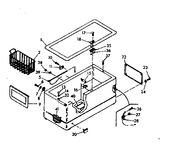 Kenmore 198618220 cabinet diagram