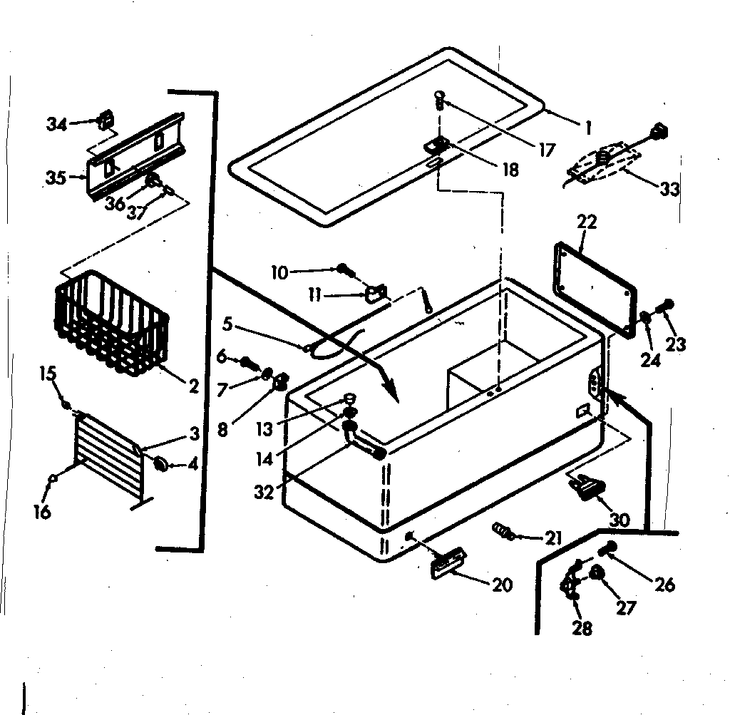 Kenmore 198618540 cabinet diagram