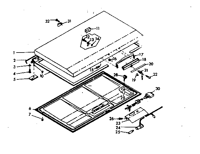 Kenmore 198618640 freezer door diagram