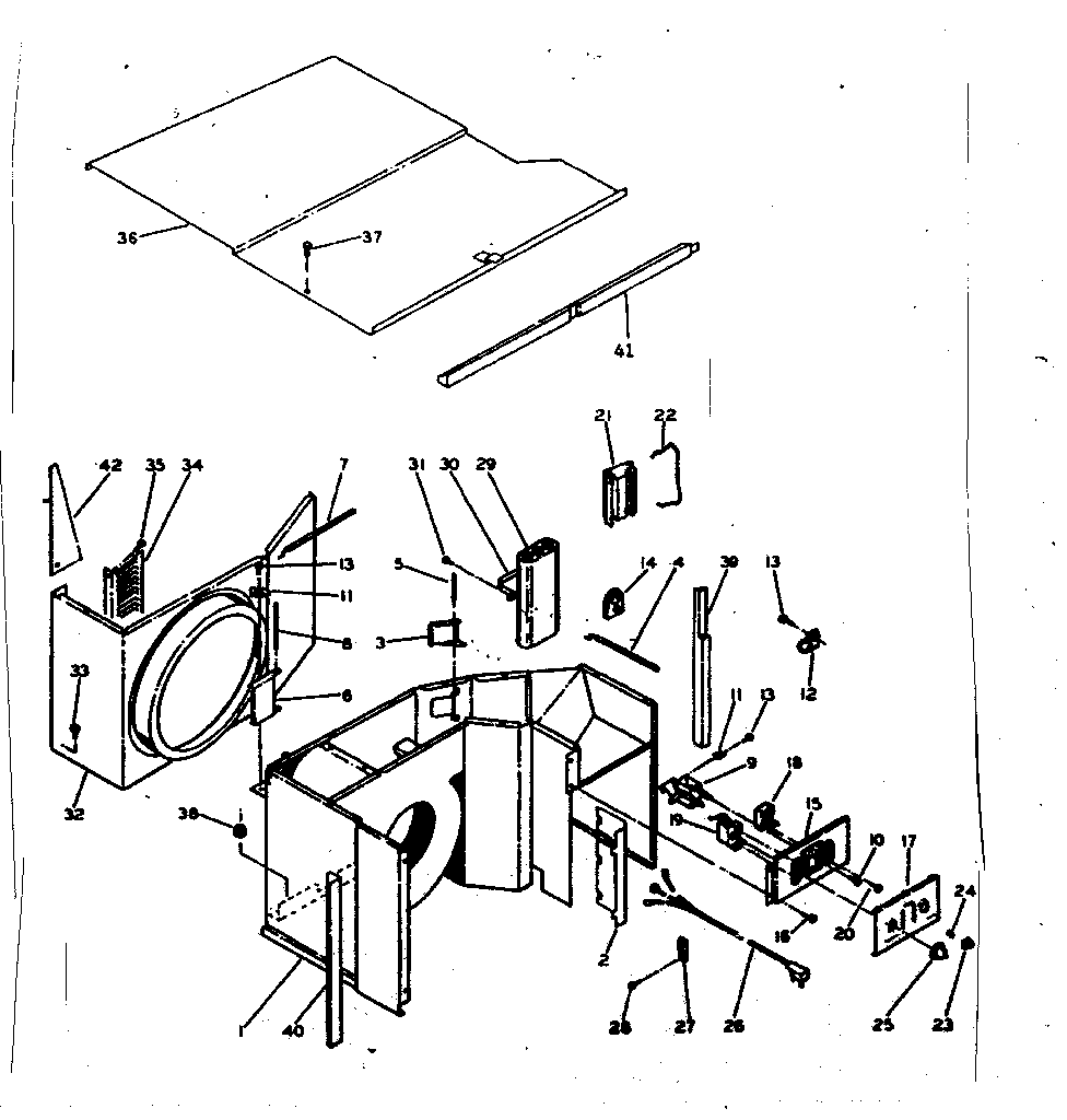 Kenmore 25366900 electrical system & air handling parts diagram