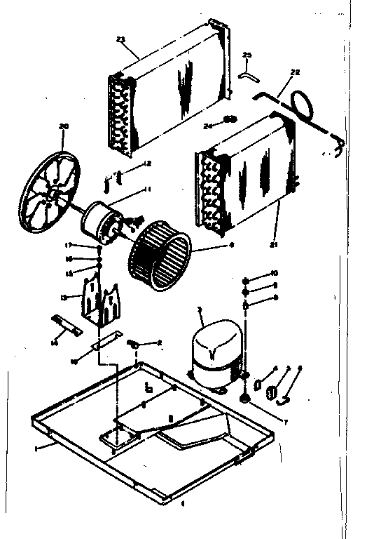 Kenmore 25366900 refrigeration system & handling parts diagram