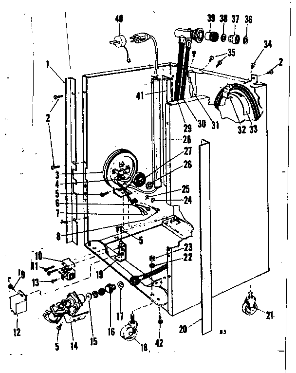 Kenmore 58771090 frame diagram