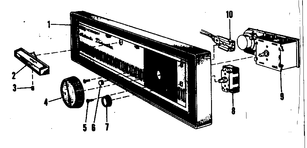 Kenmore 58771090 control panel diagram