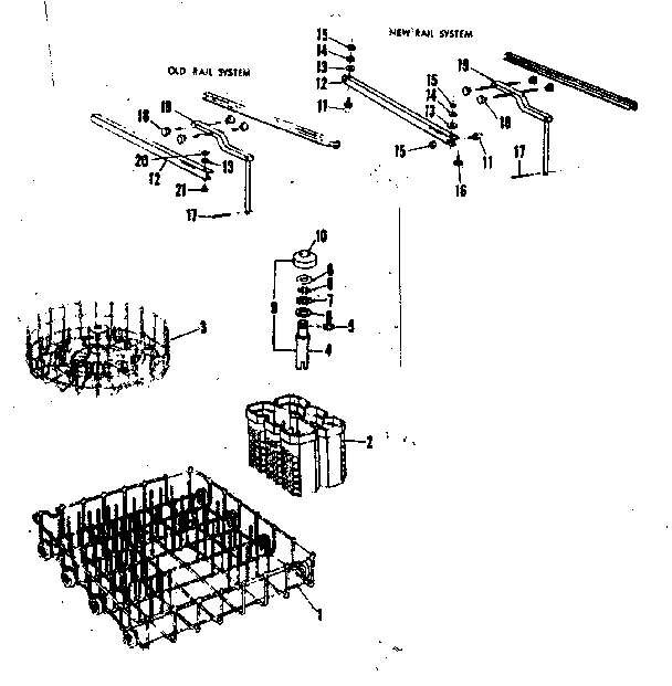 Kenmore 58771090 rack assemblies diagram