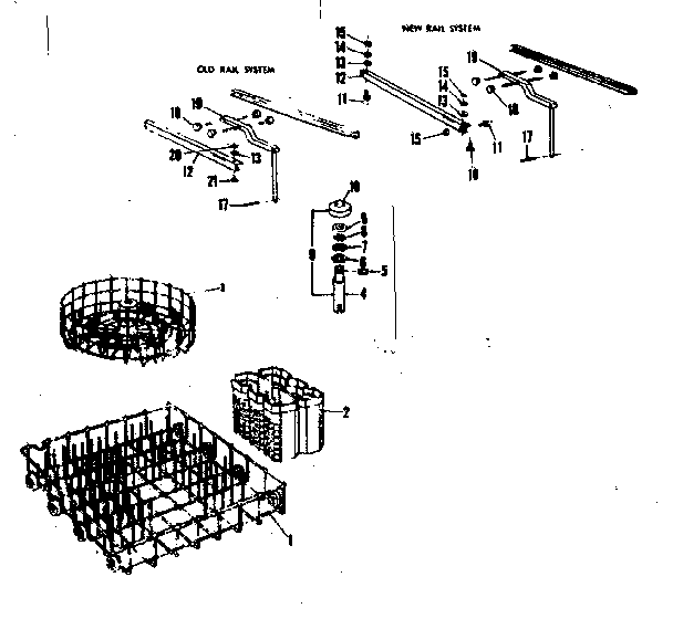 Kenmore 58771091 rack assemblies diagram