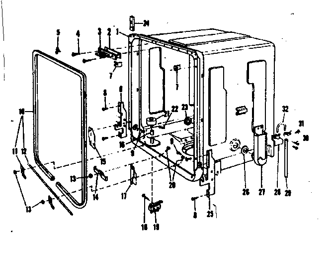 Kenmore 58771091 tub details diagram