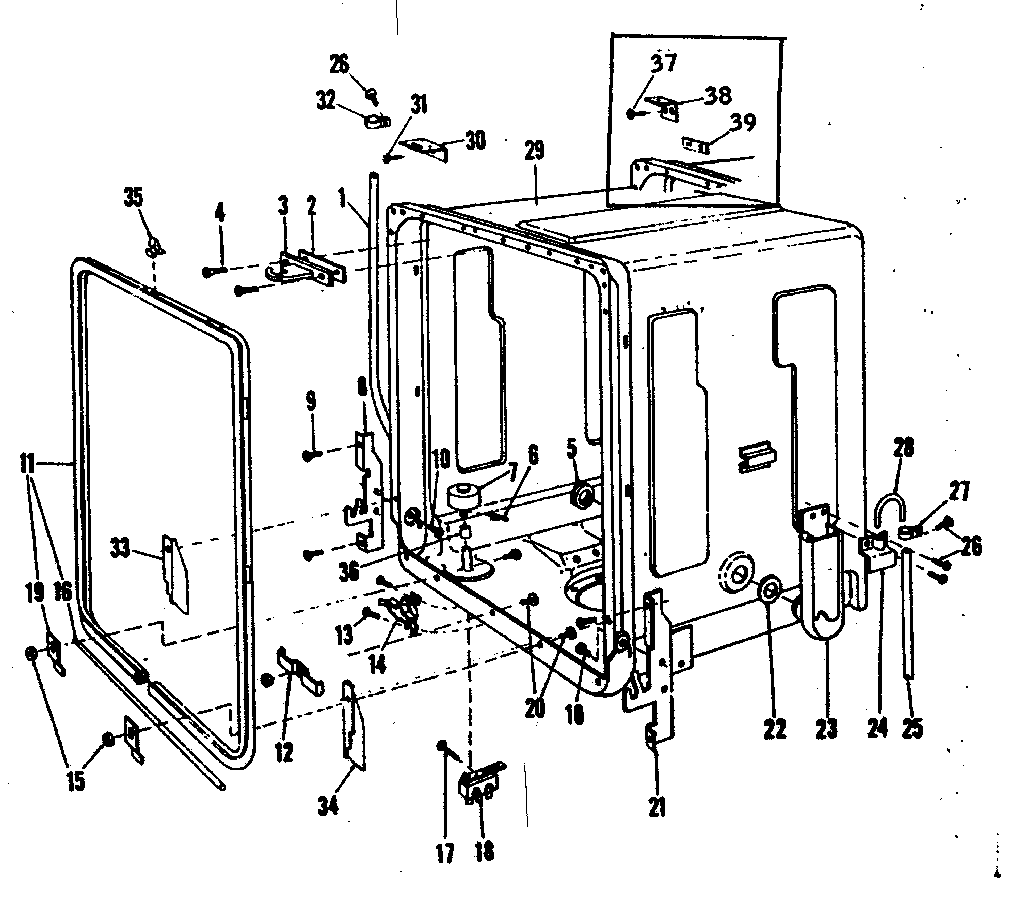 Kenmore 58771220 tub details diagram