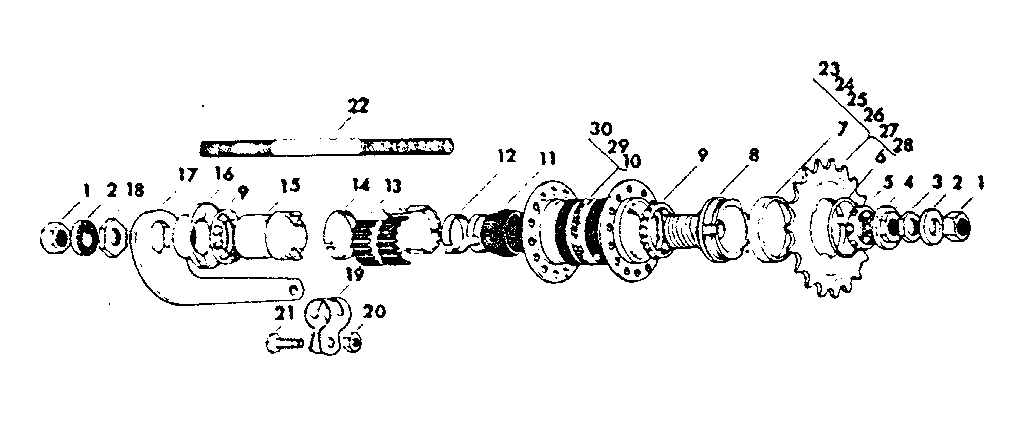 Sears 505476370 shimano coaster brake 333 diagram