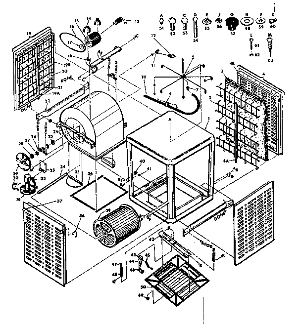 Kenmore 5656138 blower assembly diagram